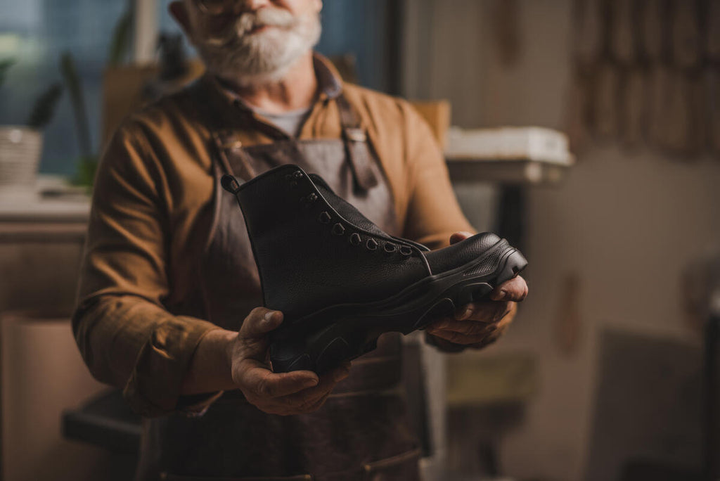 The production of work boots