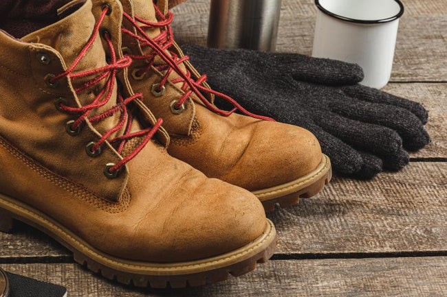 work boots close up