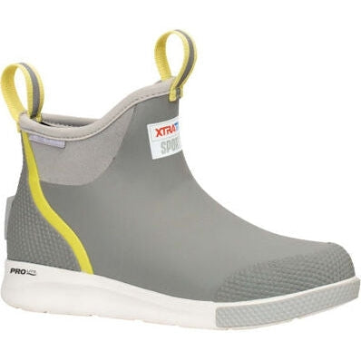 Xtratuf Men's 6 Ankle Deck Waterproof Boot - Gray / Yellow - 22735