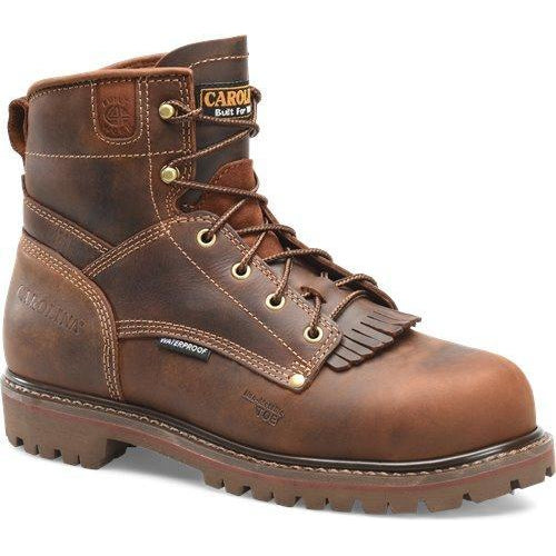 Carolina Men's 28 Series 6” Comp Toe WP Grizzly Work Boot - Brown - CA7528