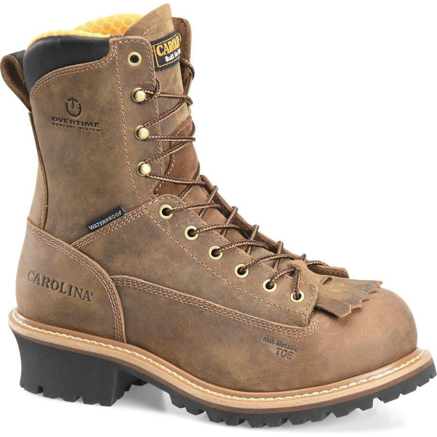 Carolina Men’s Poplar 8” Comp Toe WP Logger Work Boot - Brown - CA9828