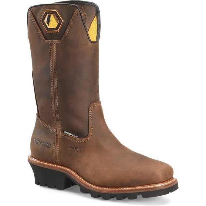 Carolina Men's Coppice 12" Comp Toe WP Logger Work Boot- Brown- CA9833