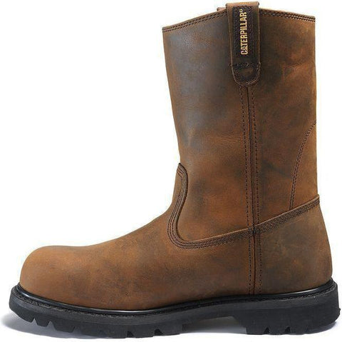 CAT Men's Revolver Steel Toe Pull On Work Boot - Brown - P89516 ...