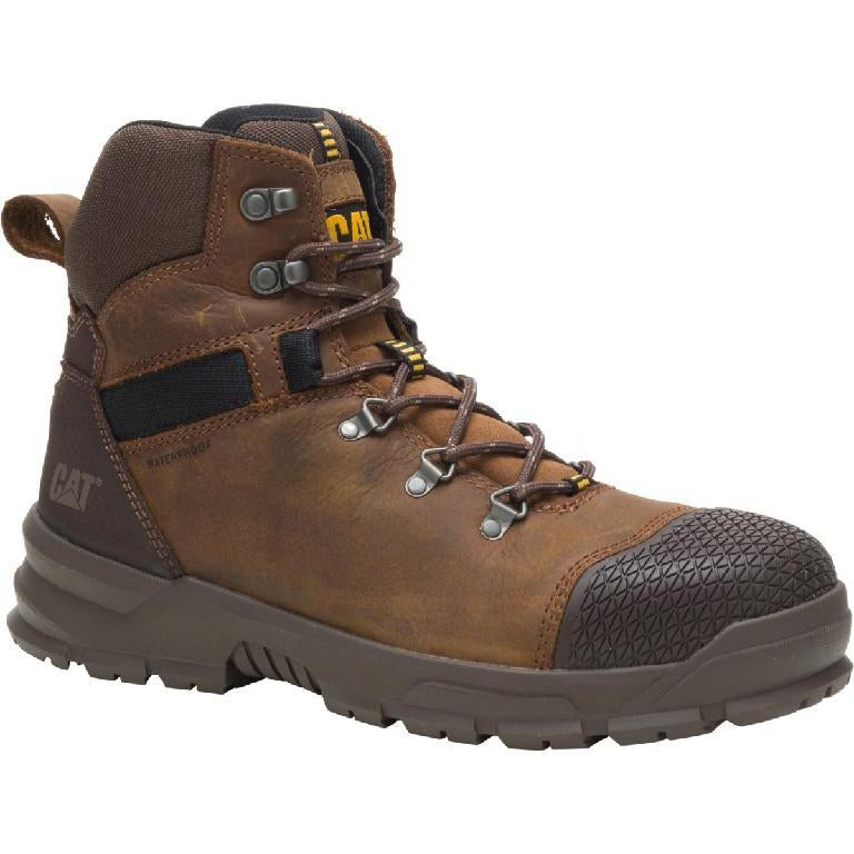 CAT Men's Accomplice X Steel Toe WP Work Boot - Brown - P91331