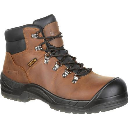 Rocky Men's Tobacco Brown Rebound Wedge Waterproof Work Boot