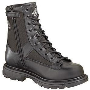 mens side zip boots black