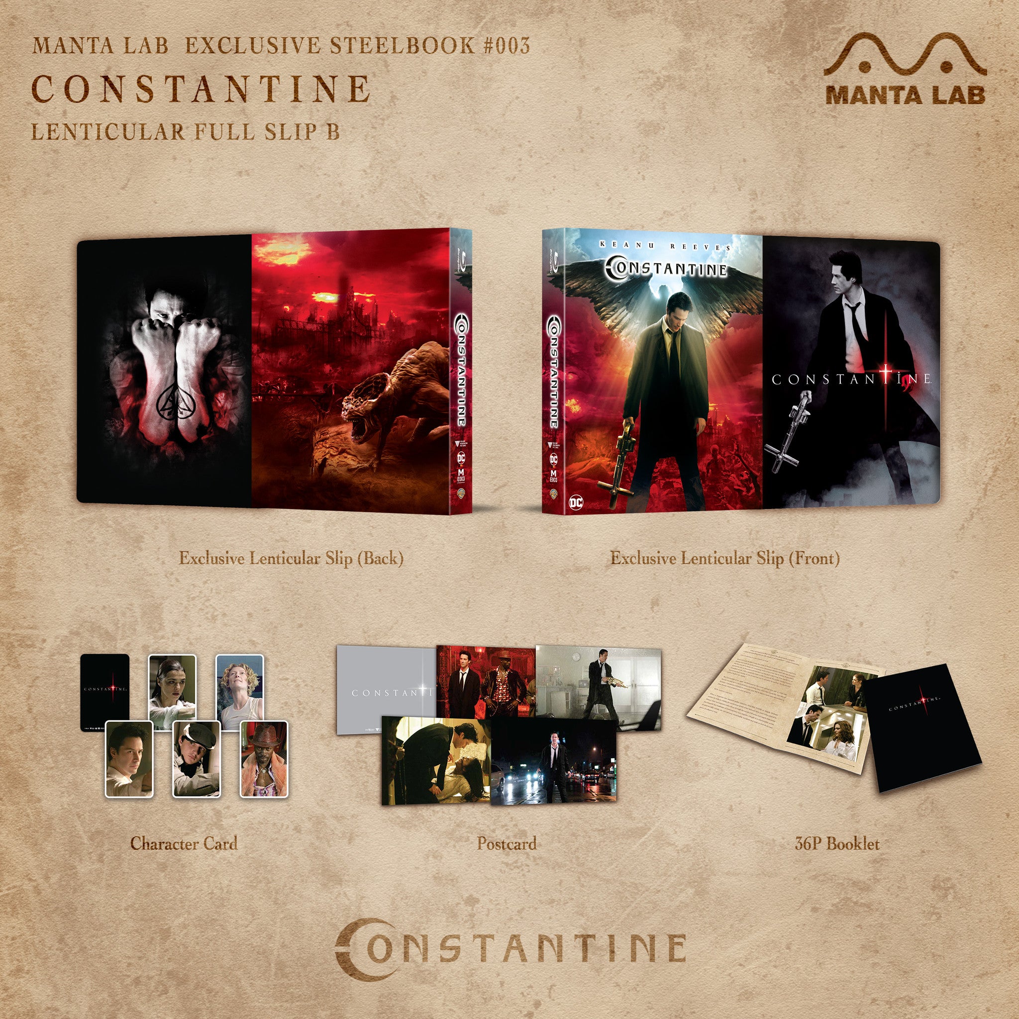 [ME#3] Constantine Steelbook (Lenticular Full Slip B)