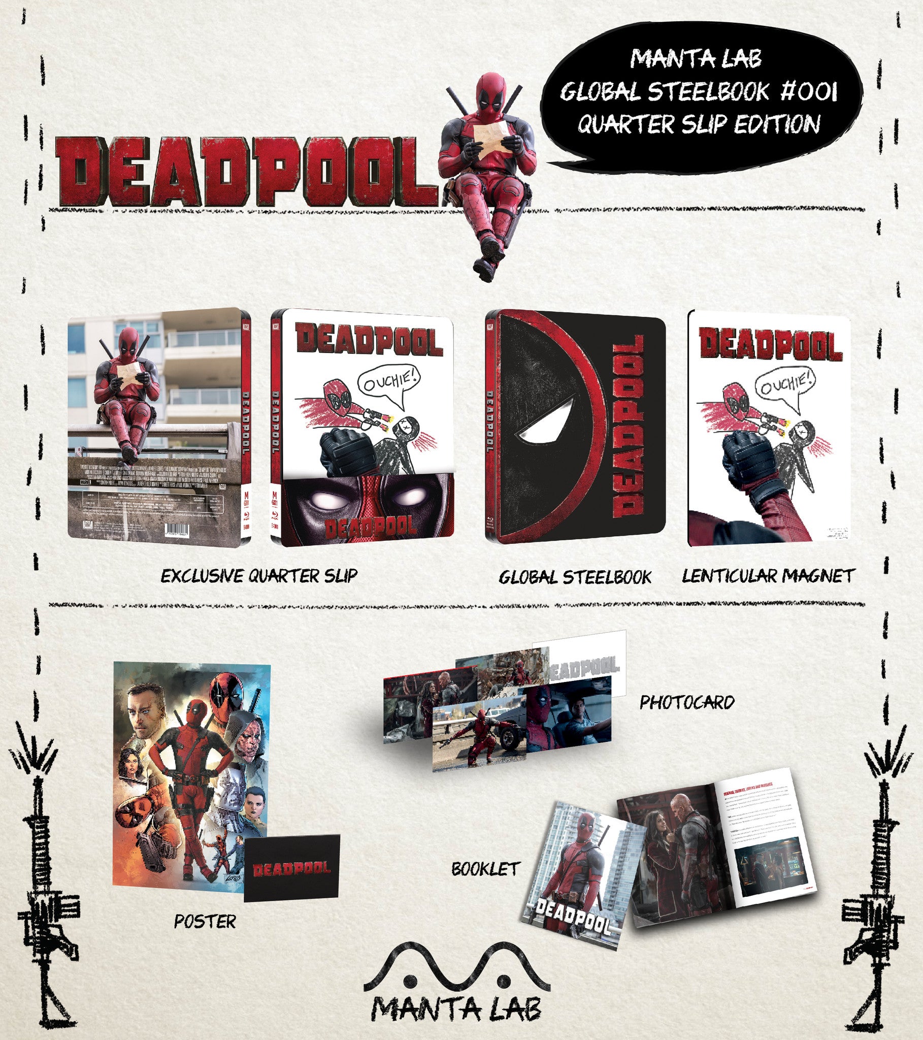 [MG#1] DEADPOOL STEELBOOK (QUARTER SLIP)