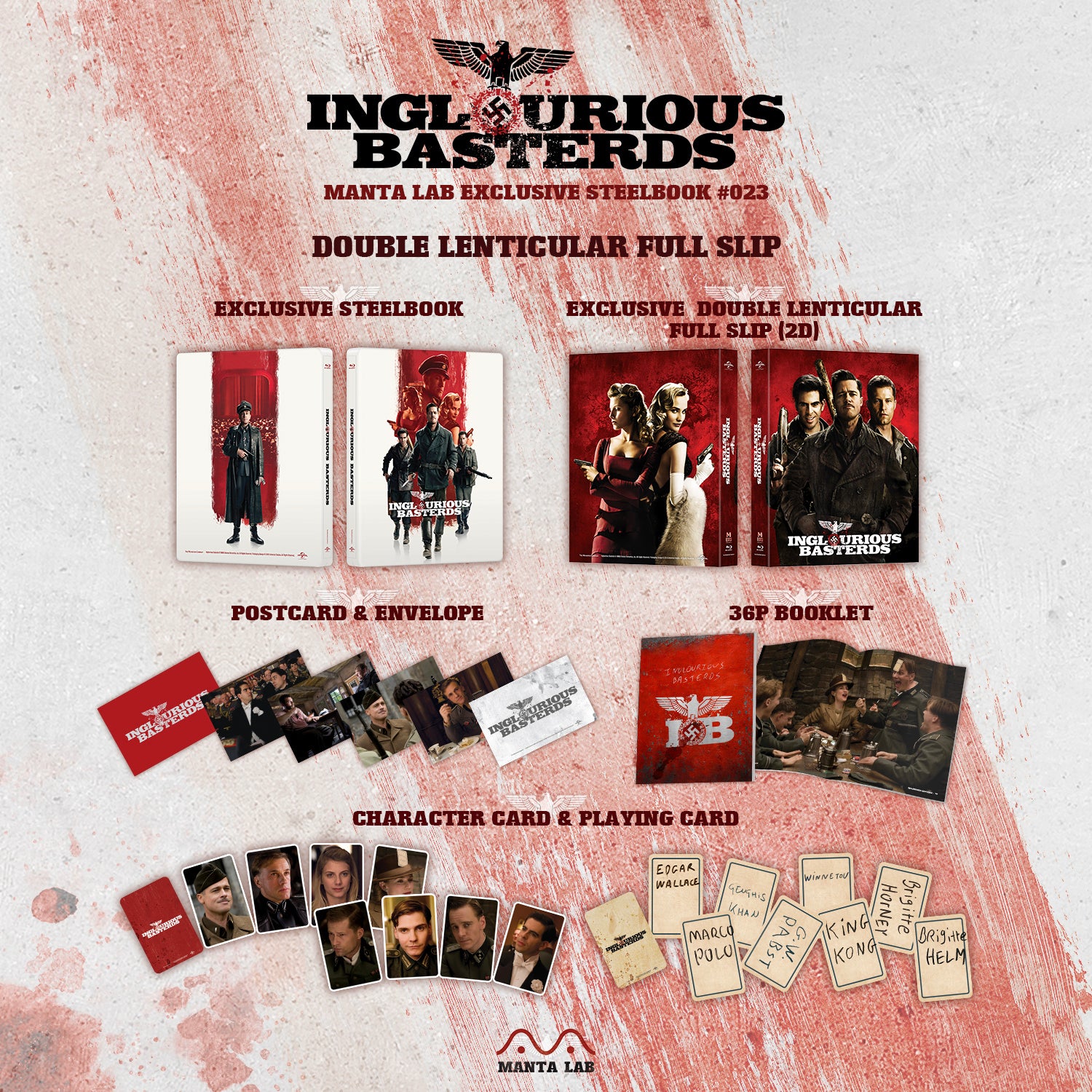 [ME#23] Inglourious Basterds Steelbook (Double Lenticular Full Slip)(2D)