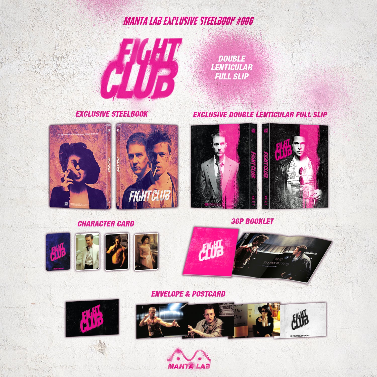 [ME#6] Fight Club Steelbook (Double Lenticular Full Slip)