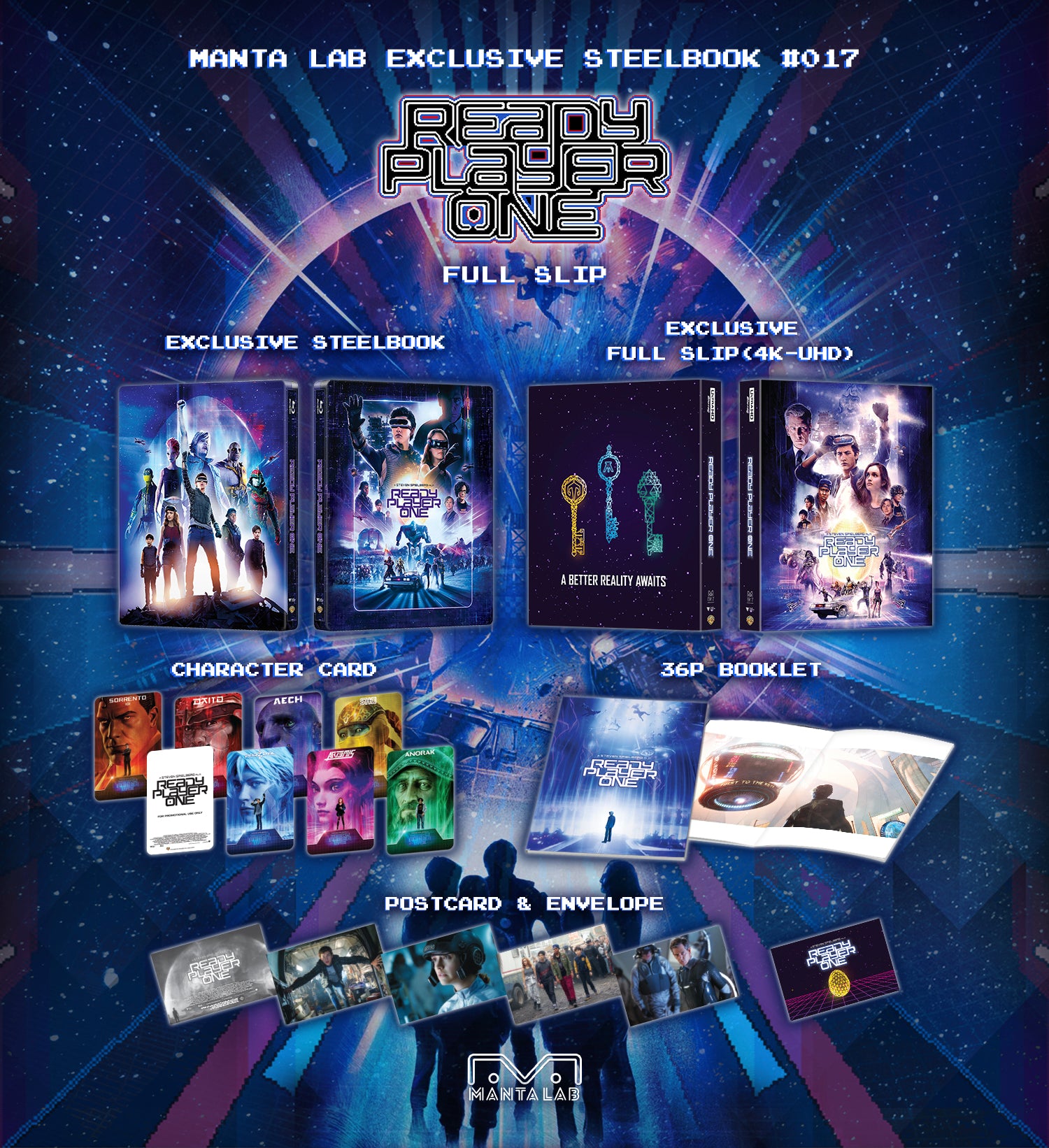 [ME#17] Ready Player One Steelbook (Full Slip)(2D 4KUHD)