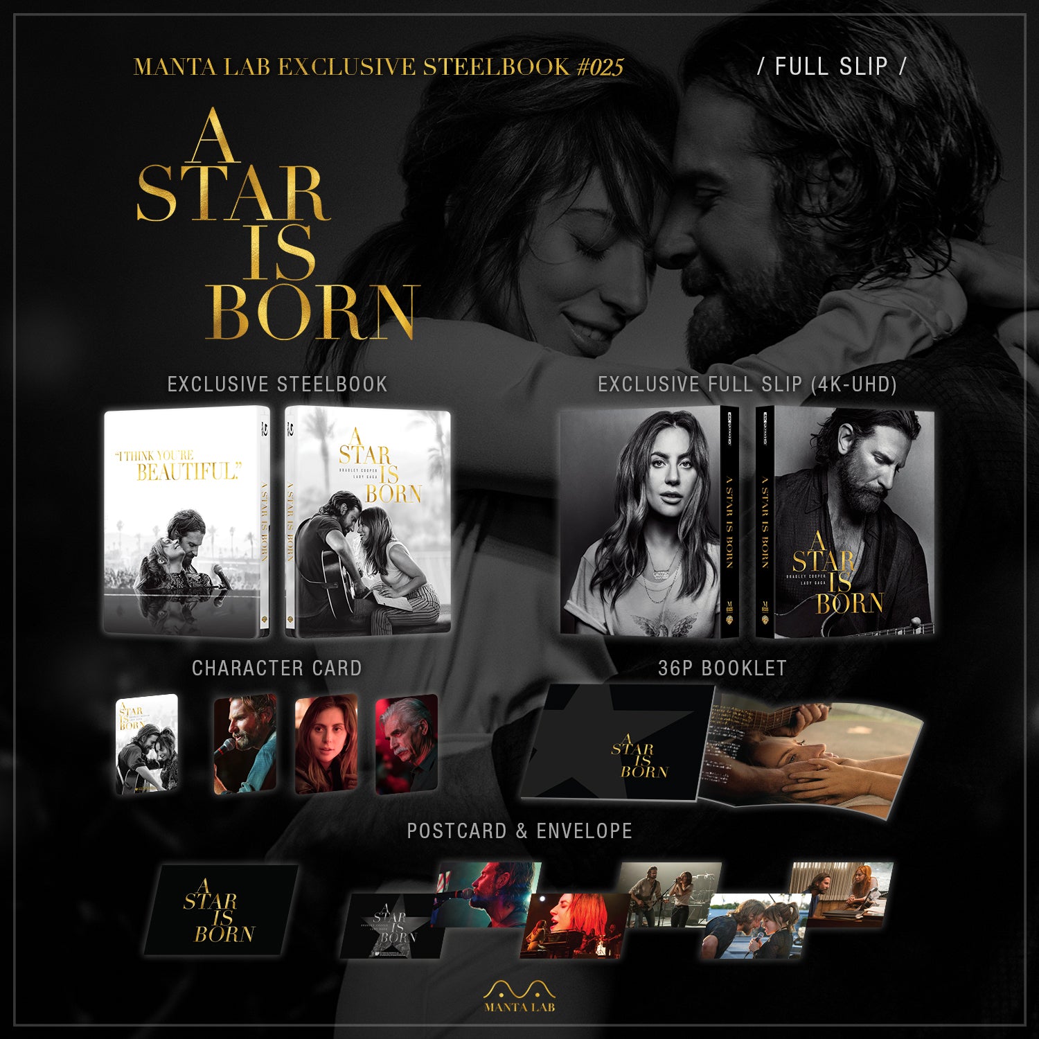 [ME#25] A STAR IS BORN Steelbook Full Slip (Extended Cut) (2D 4KUHD)