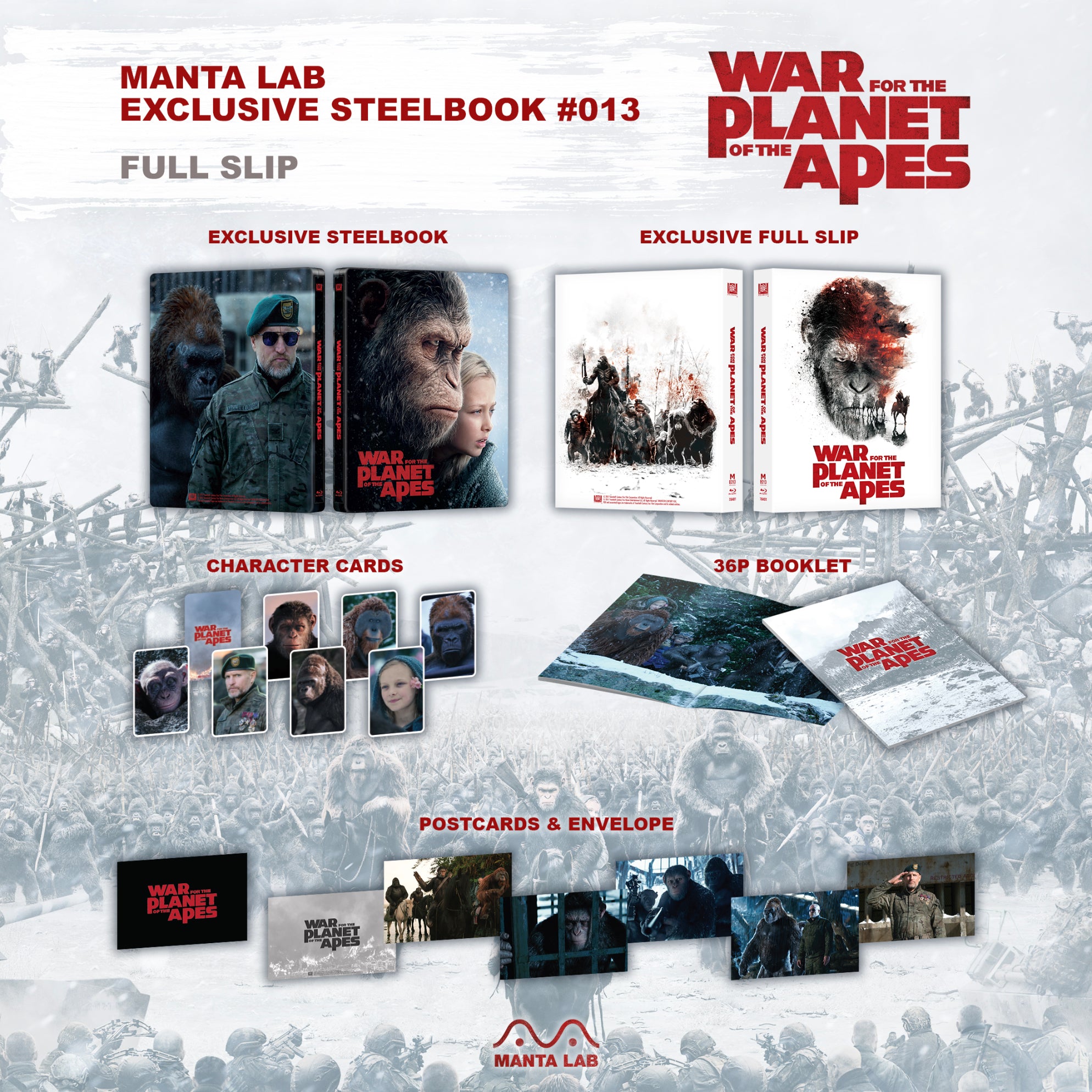 [ME#13] War For The Planet of The Apes Steelbook (Full Slip)(2D 4KUHD)