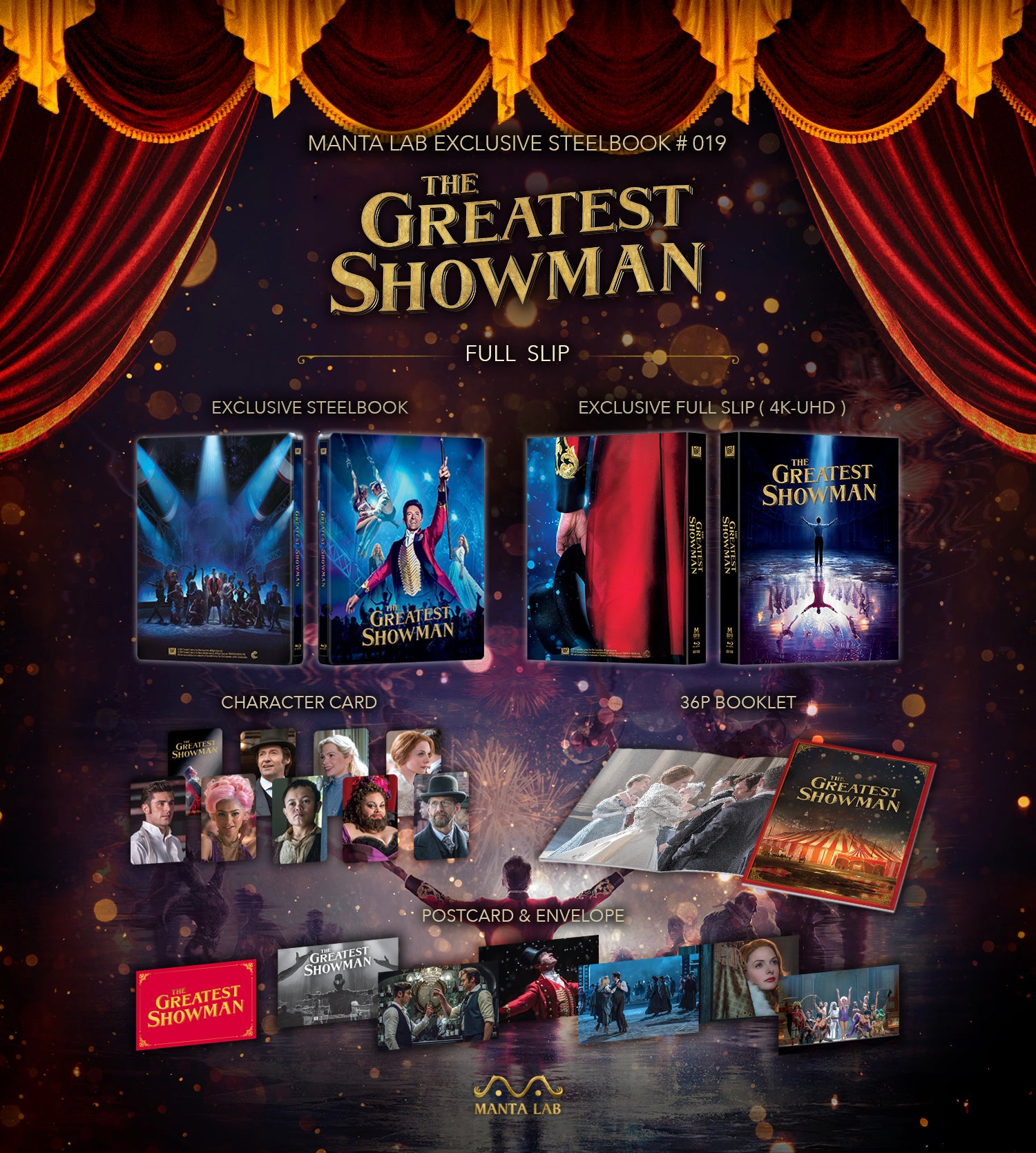 [ME#19] The Greatest Showman Steelbook (Full Slip)(2D 4KUHD)