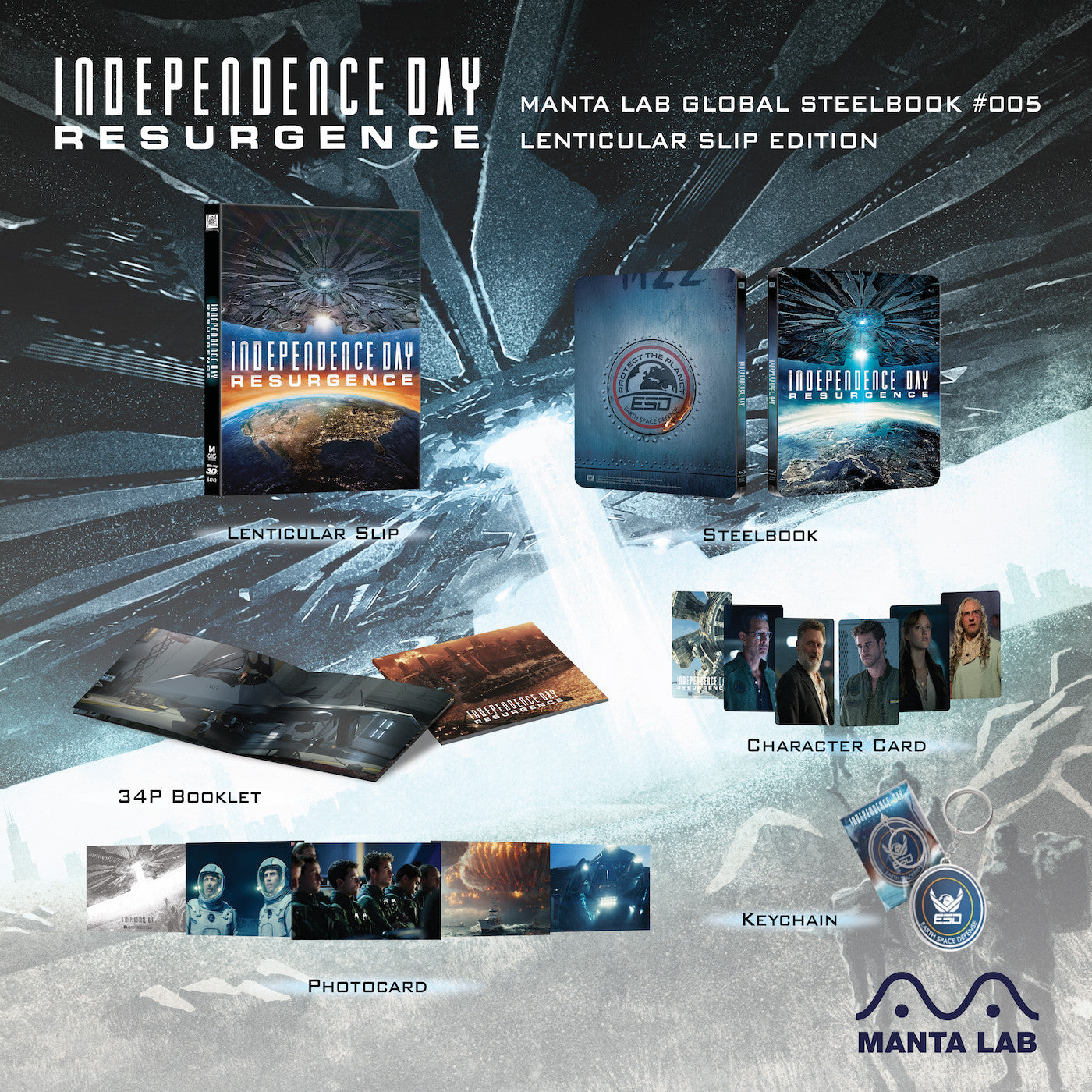 [MG#5] Independence Day: Resurgence Steelbook (2D 3D)(Lenticular Slip)