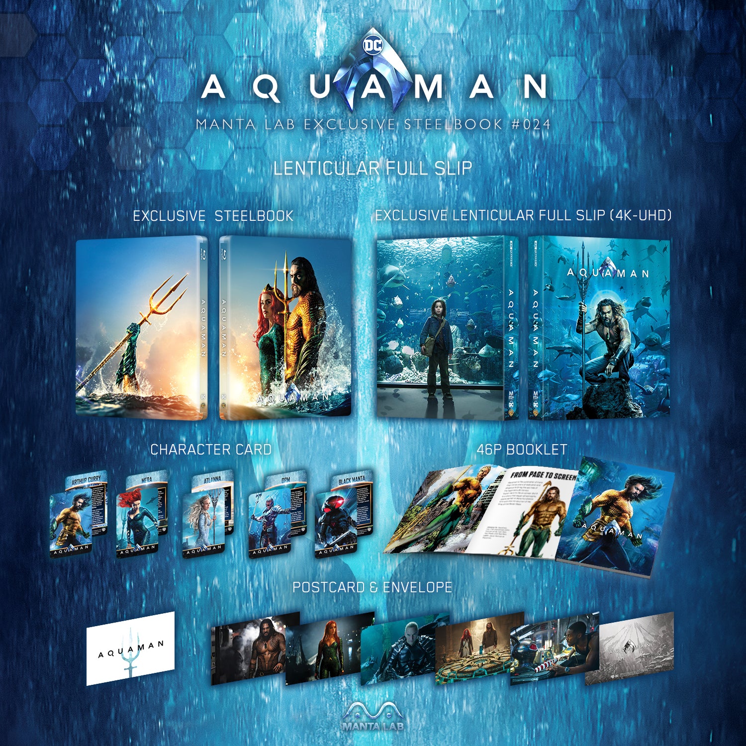 [ME#24] Aquaman Steelbook (Lenticular Full Slip)(2D 4KUHD)