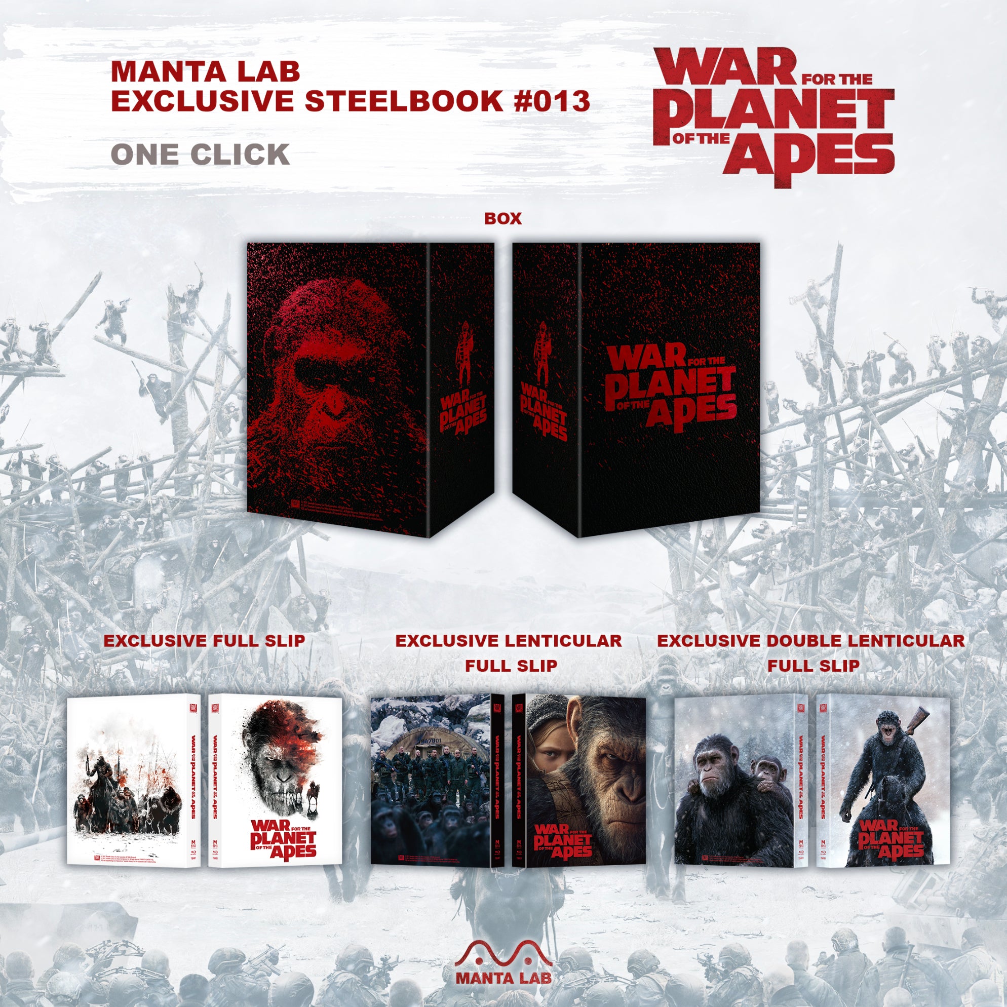 [ME#13] War For The Planet of The Apes Steelbook (One Click)