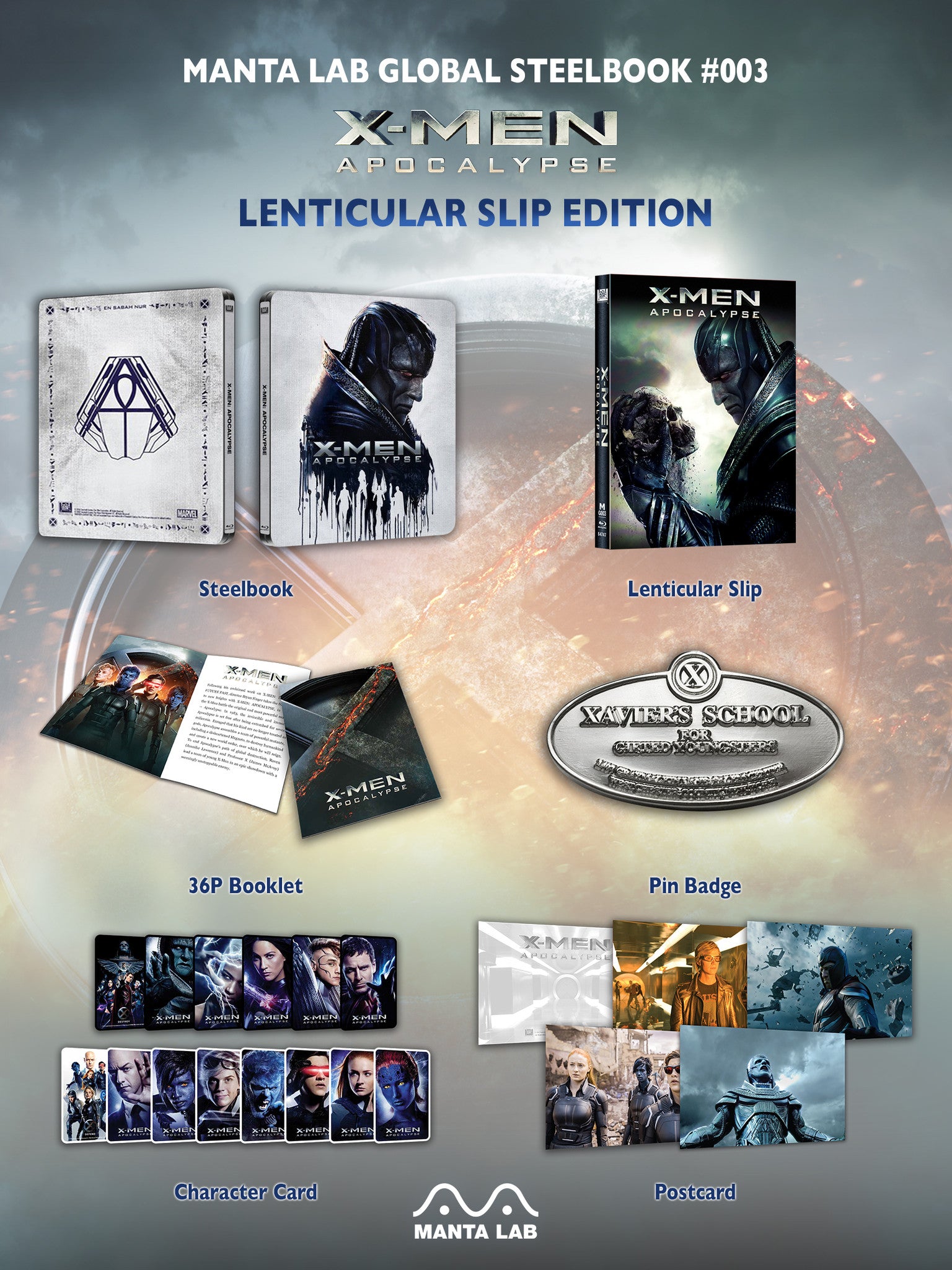 [MG#3] X-MEN: APOCALYPSE STEELBOOK (LENTICULAR SLIP)