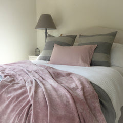 Pink and Grey Velvet Throws