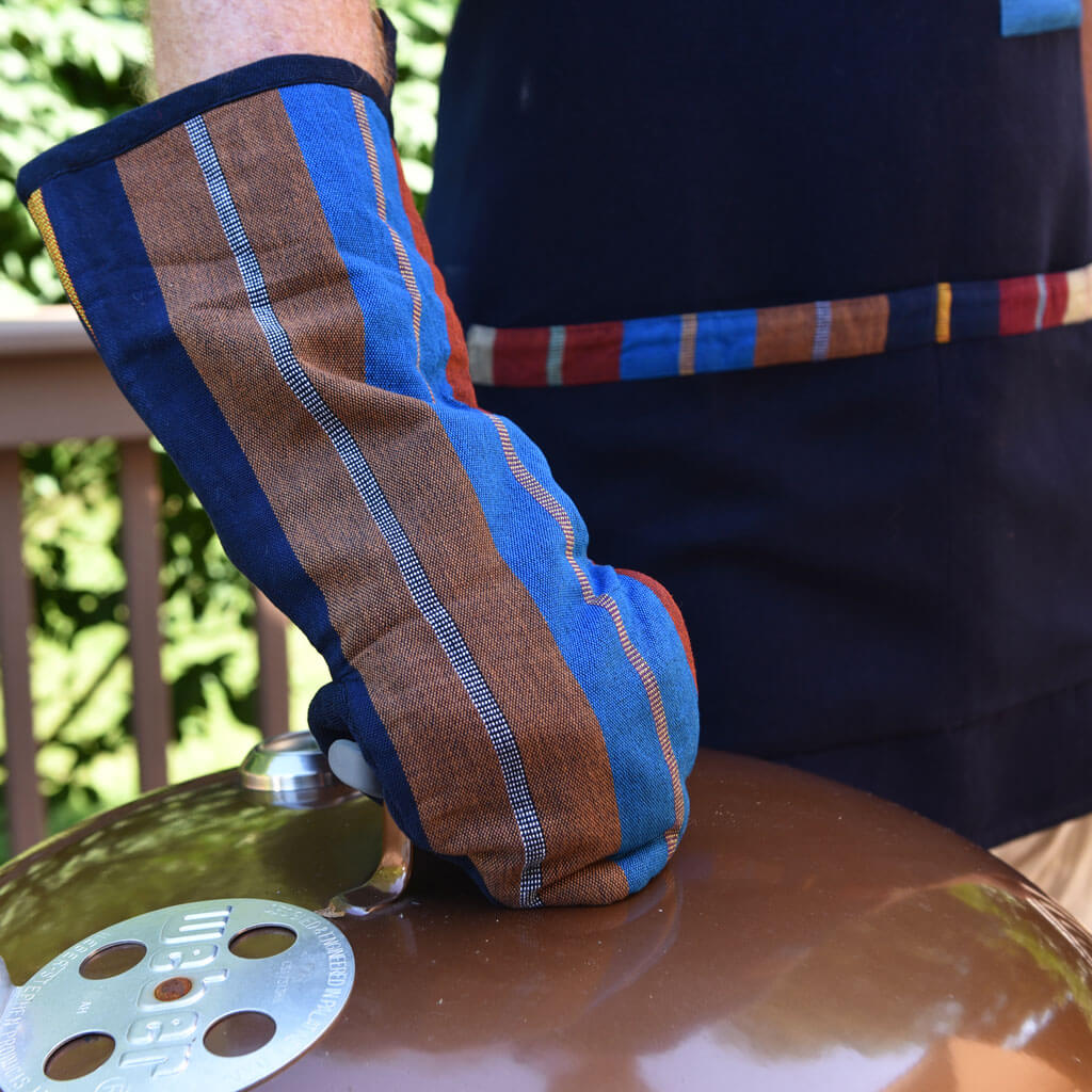 Hand woven Caramel Dish Towel & Oven Mitt Fair Trade Mayamam Weavers