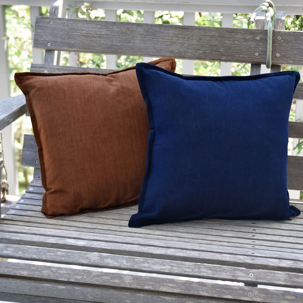 Solid Navy Blue Throw Pillows