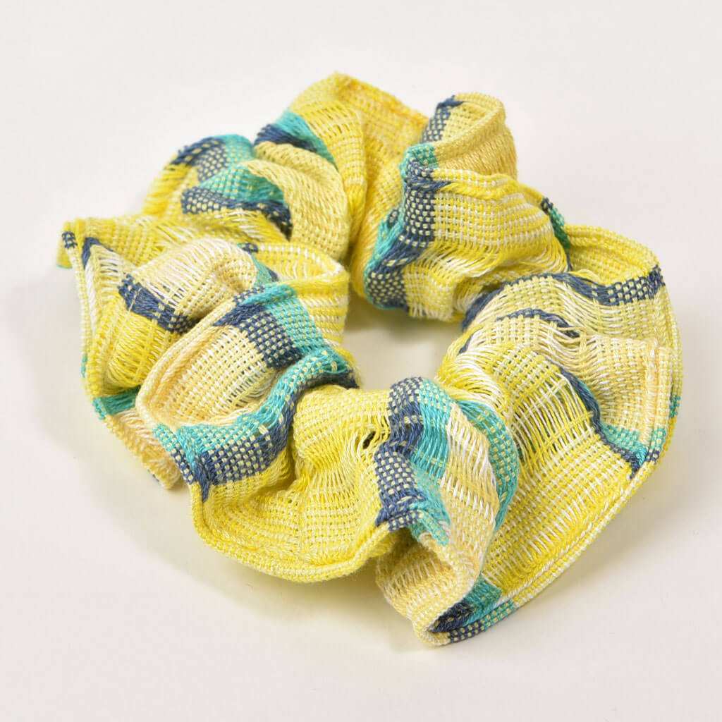 Green Hair Scrunchie Fair Trade Mayamam Weavers