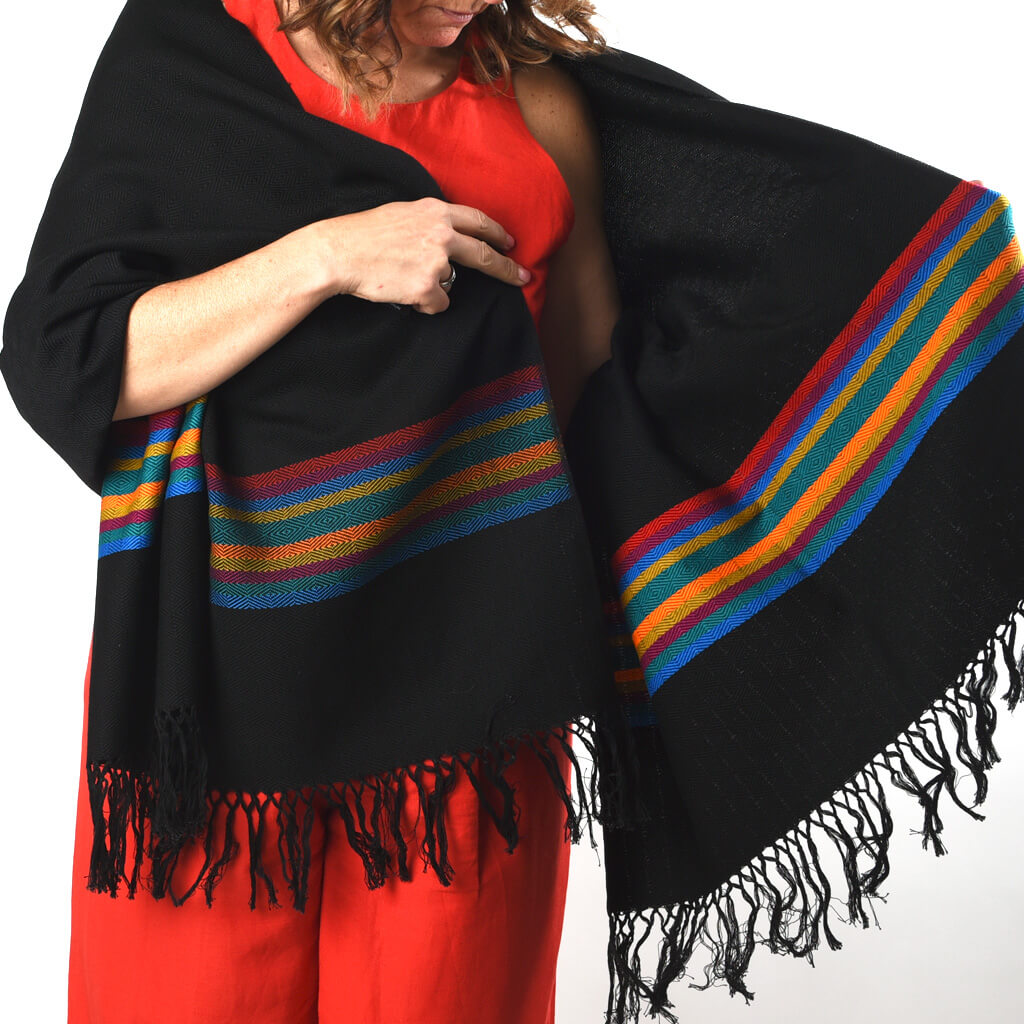 black shawls and wraps