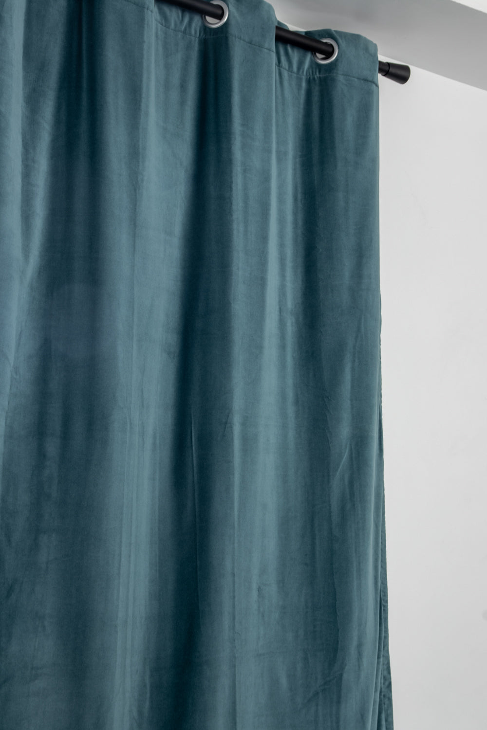 Rideaux en velours de coton doublés Elise 140x280 cm - Vivaraise, Vert de Gris