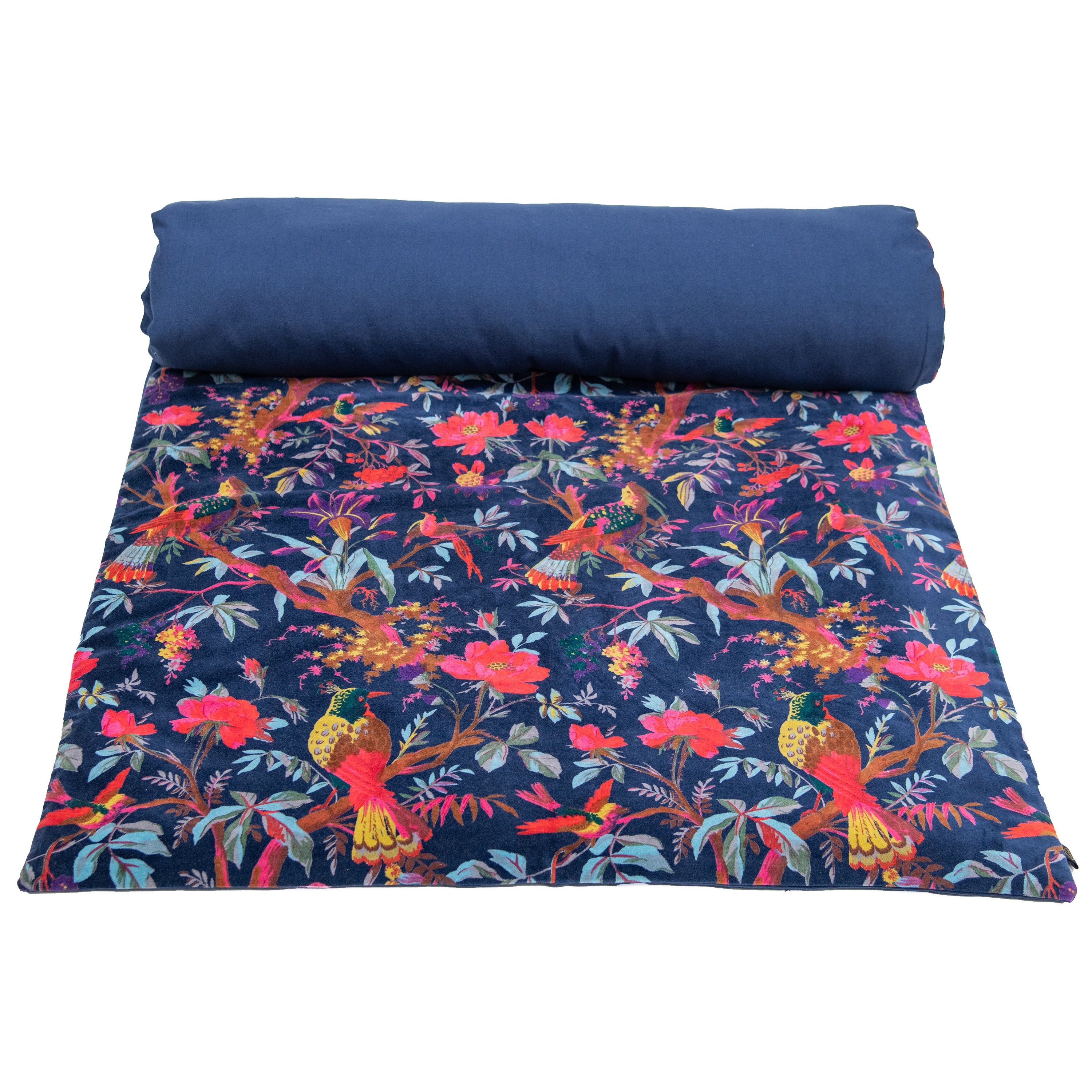 Housse d'édredon en velours Birdy 85x200 cm - Harmony Haomy, Denim