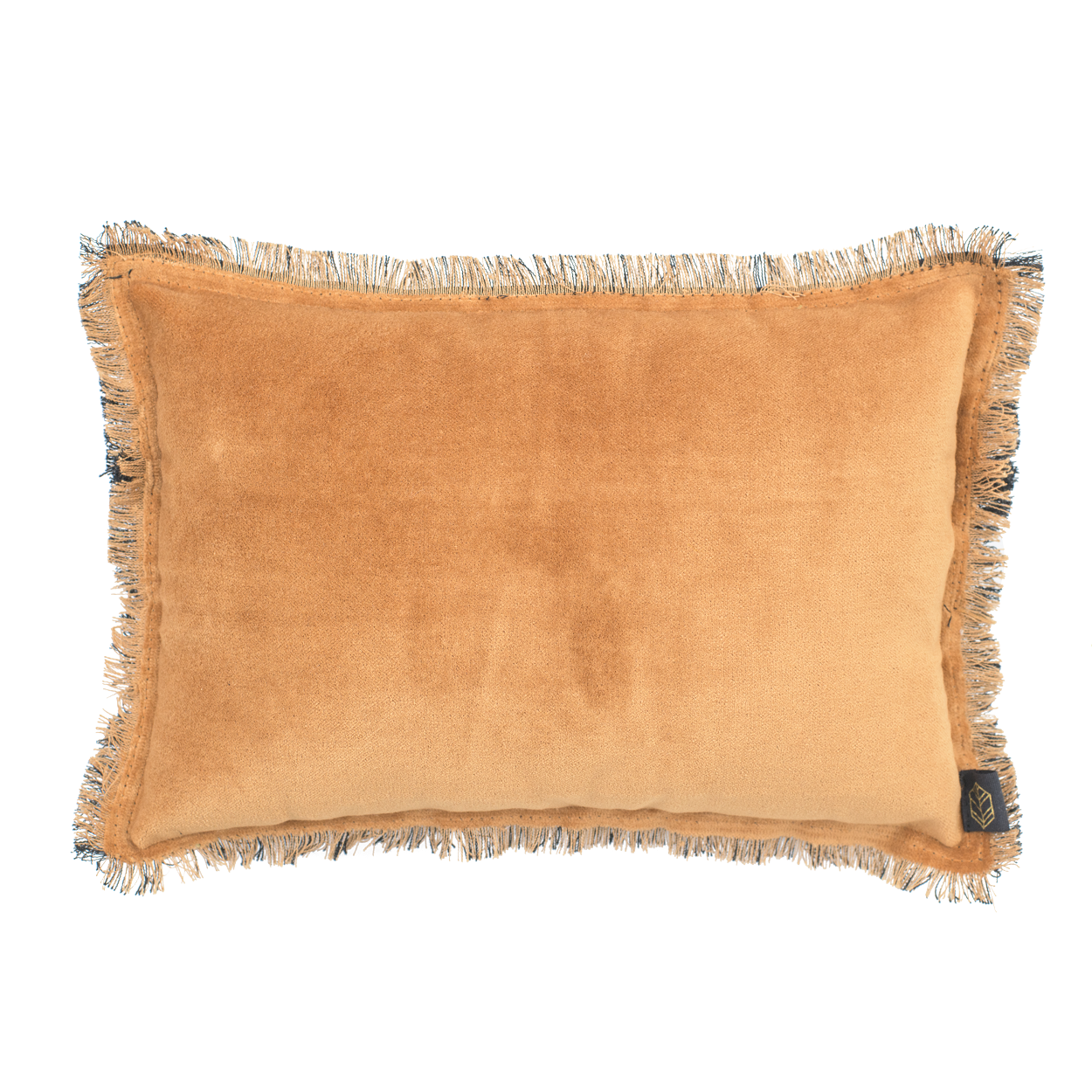 Coussin mini en velours Delhi 30x20 cm - Harmony Haomy, Caramel