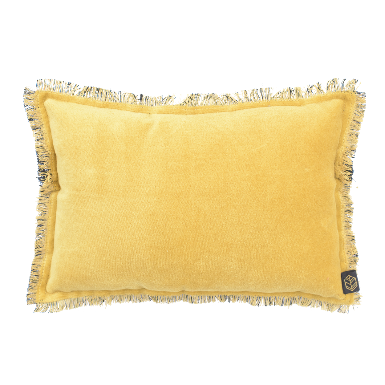 Coussin mini en velours Delhi 30x20 cm - Harmony Haomy, Safran