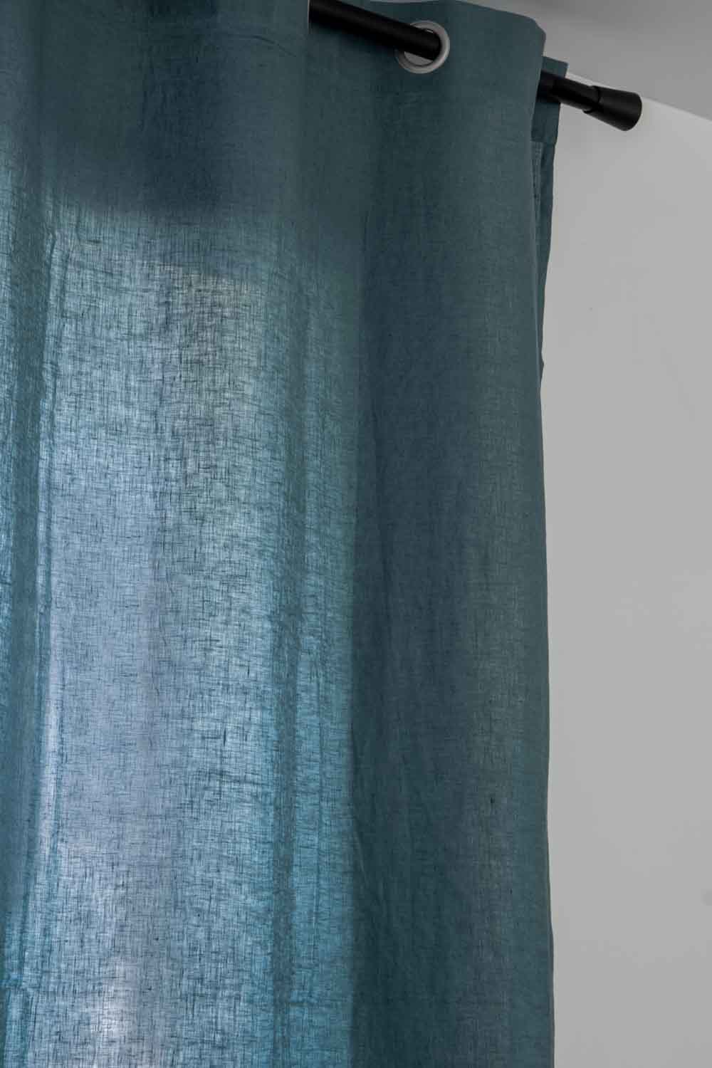 Rideaux en lin lavé Zeff - 140x280 cm - Vivaraise, Prusse