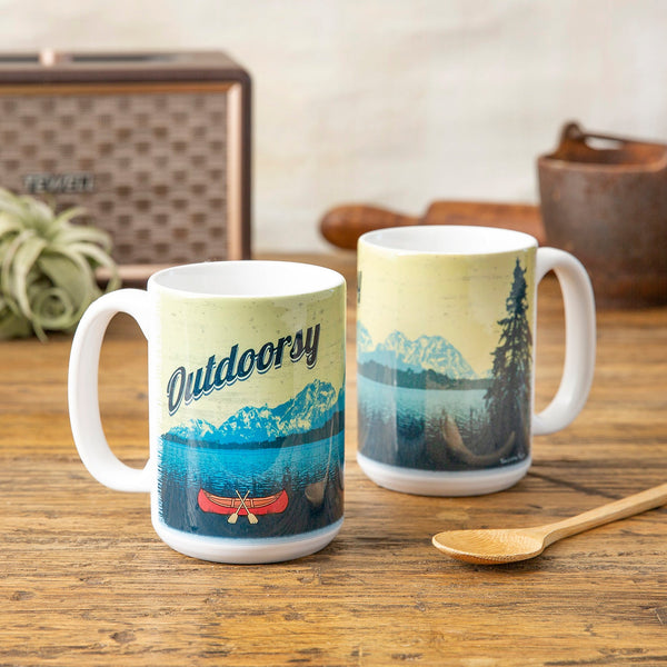 ThisWear Gifts for Travel Palm Trees & Vitamin Seas Travel Coffee Mugs for  Men Nautical Coffee Mug Set 2 Pack 15oz Coffee Mugs 