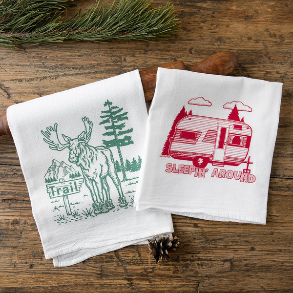 Frog and Marmot Tea Towel Set - Two Little Fruits