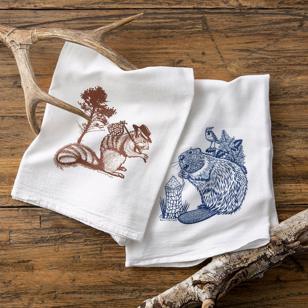 Camping Lantern Kitchen Towel - Two Little Fruits