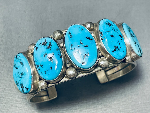 Dramatic Vintage Native American Navajo Sleeping Beauty Turquoise