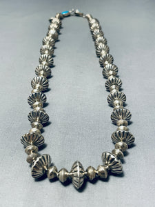 Orville Tsinnie Vintgae Native American Navajo Turquoise Sterling Silver Necklace-Nativo Arts
