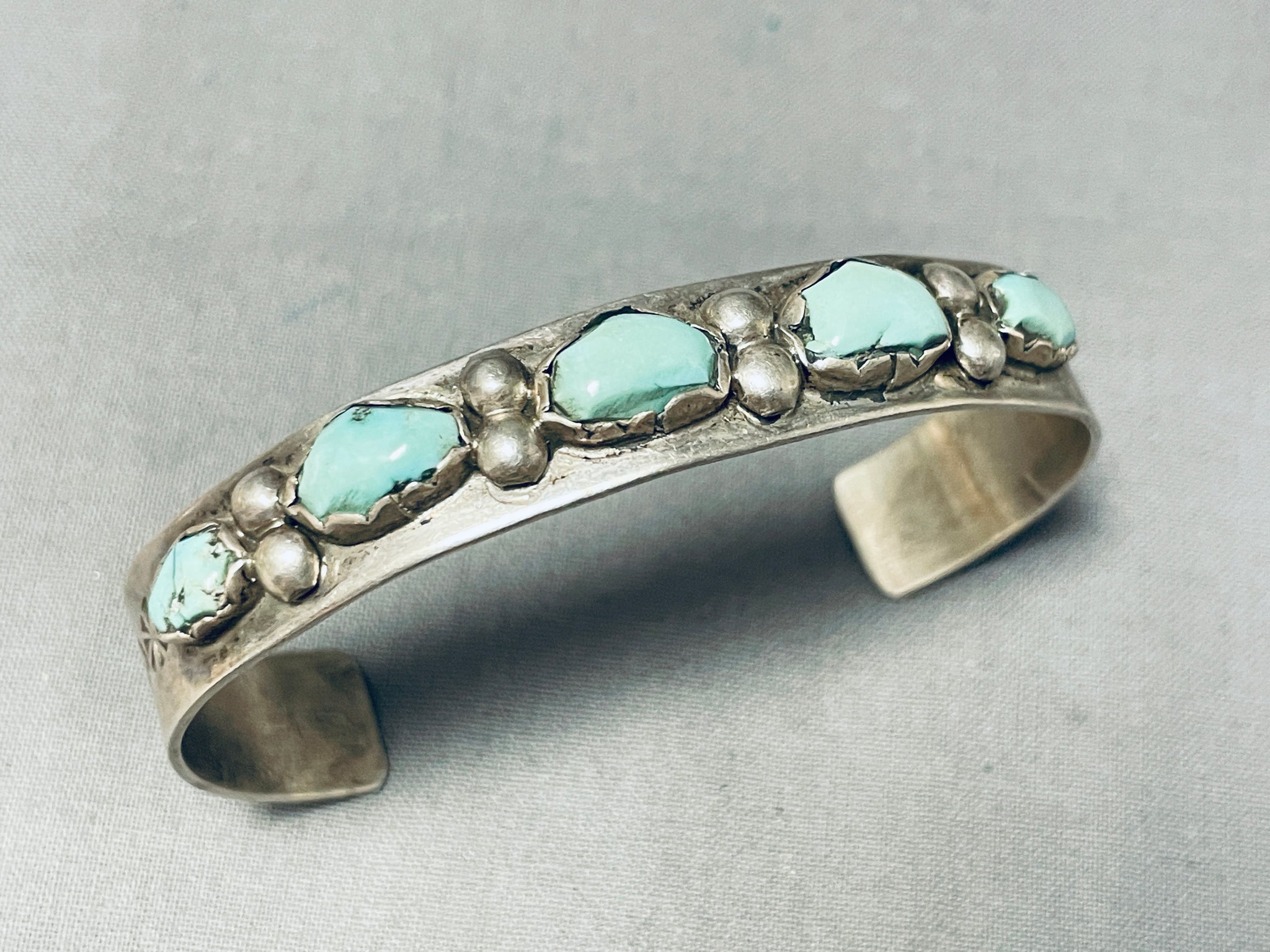 VINTAGE STOMP BANGLE TURQUOISE www.krzysztofbialy.com