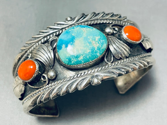 Rare Mine Vintage Native American Navajo Gilbert Turquoise Sterling Si ...