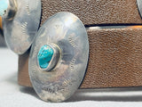 Exceptional Vintage Native American Navajo Turquoise Sterling Silver Concho Belt-Nativo Arts