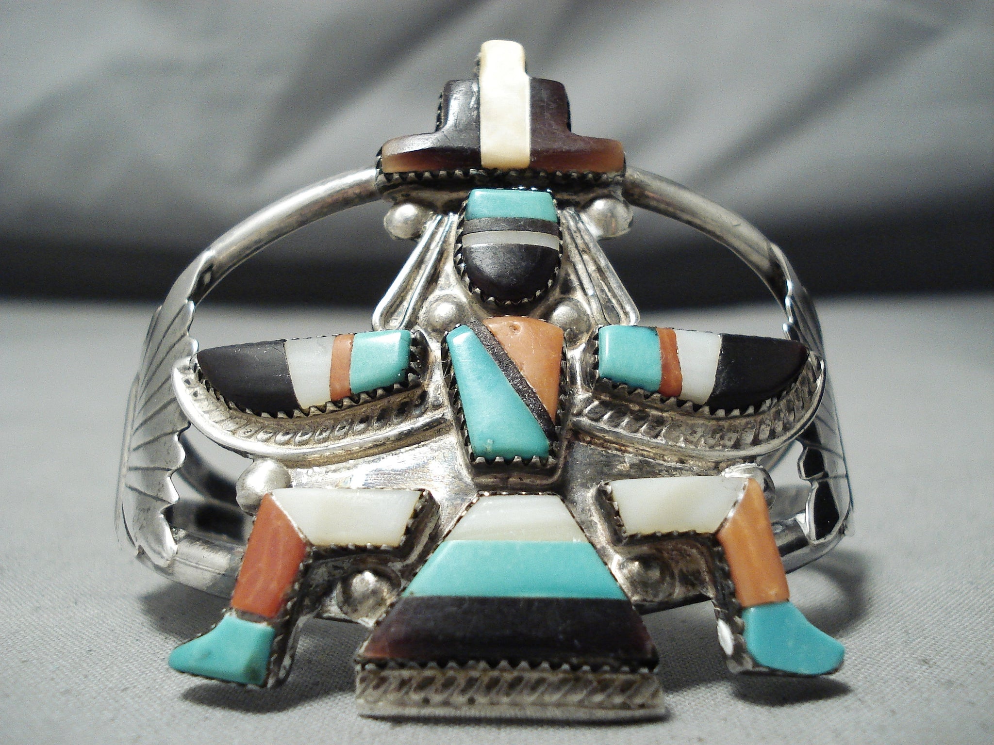 Important Vintage Native American Zuni Gary Vacit Turquoise Sterling S ...