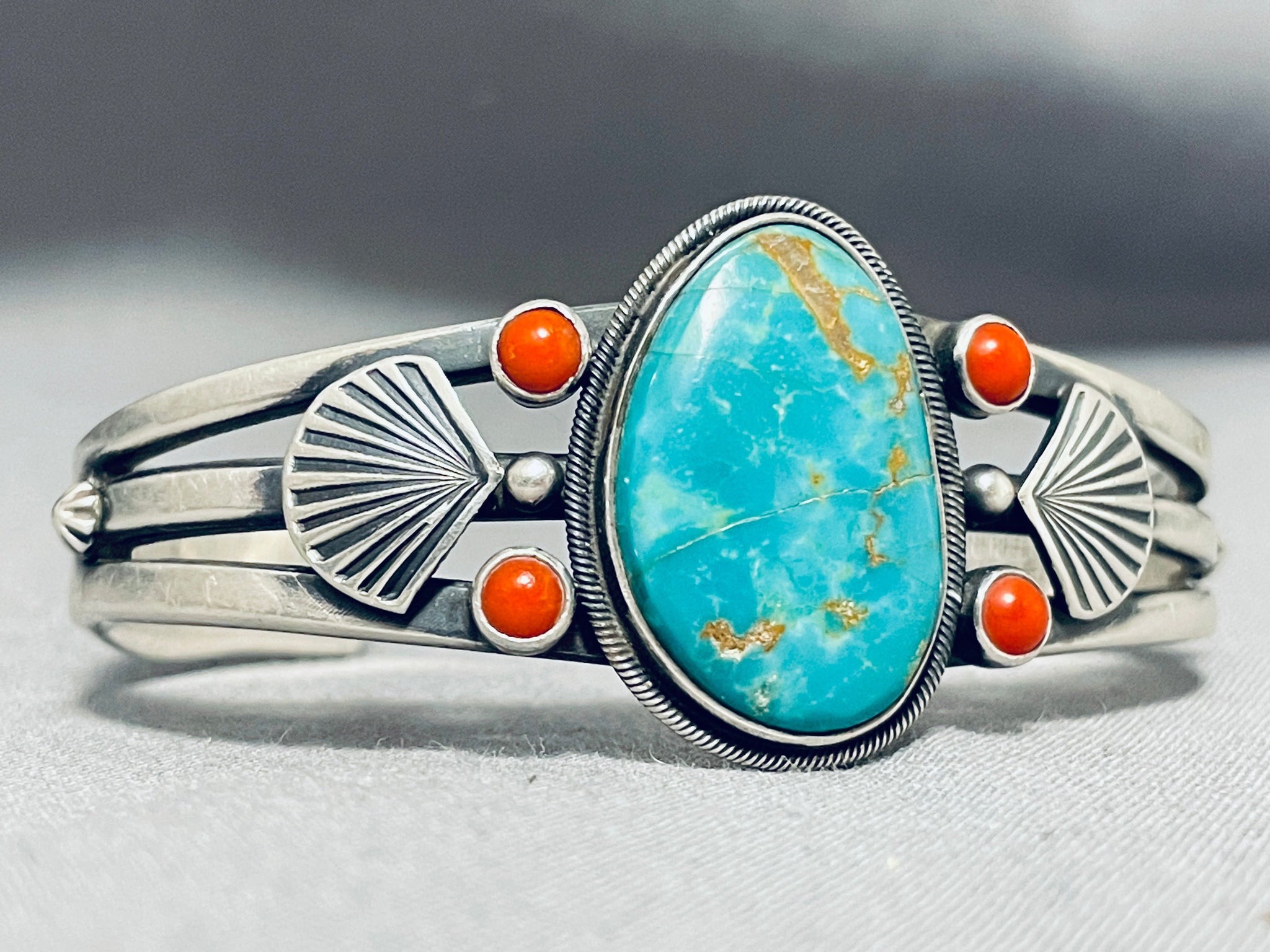 Native American Important Vintage Steve Arviso Turquoise Sterling