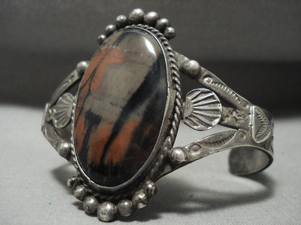 Big Early 1900's Vintage Navajo Petrified Wood Native American Jewelry ...