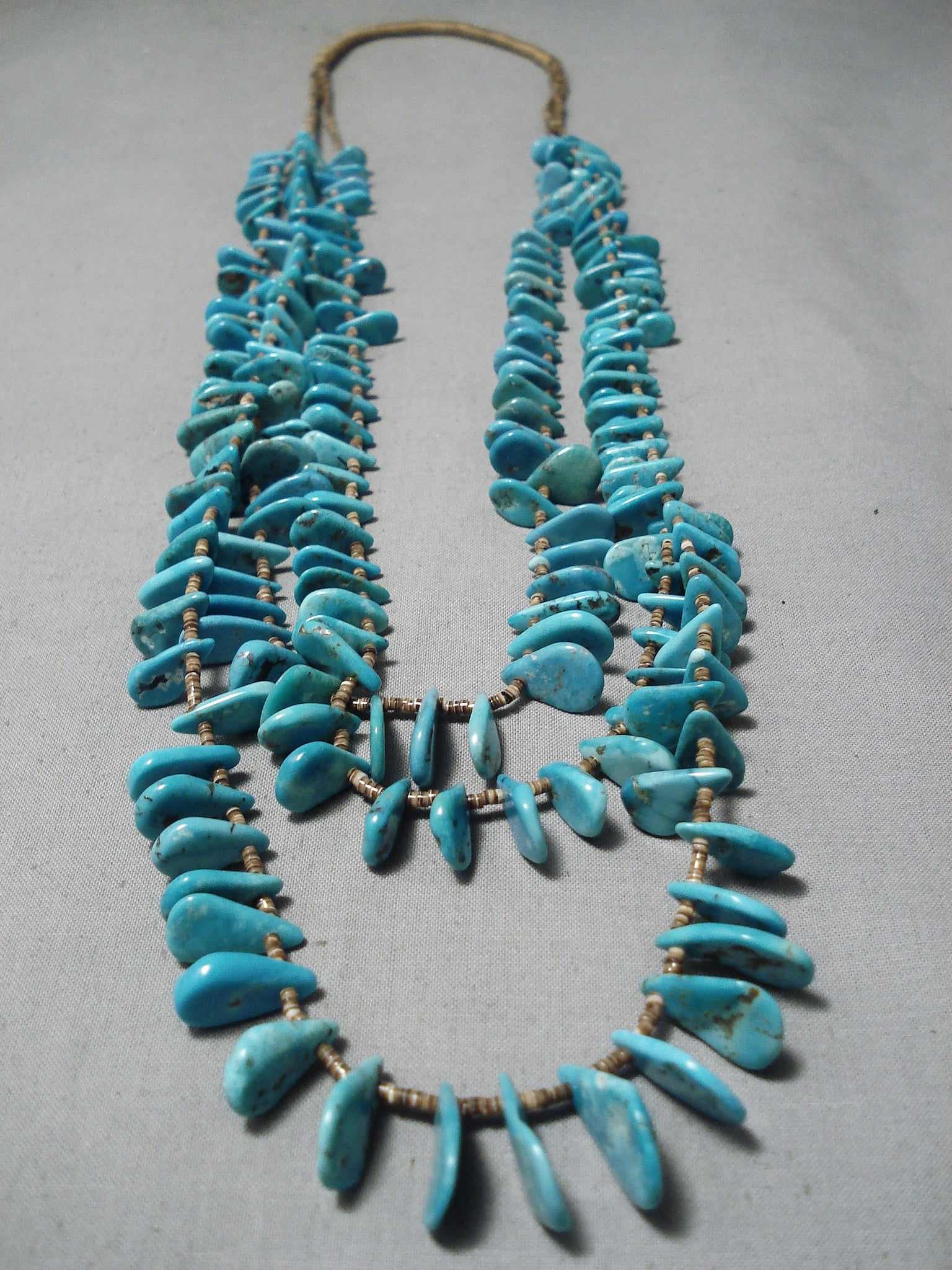 Impressive Vintage Navajo Turquoise Heishi Necklace Native American Nativo Arts