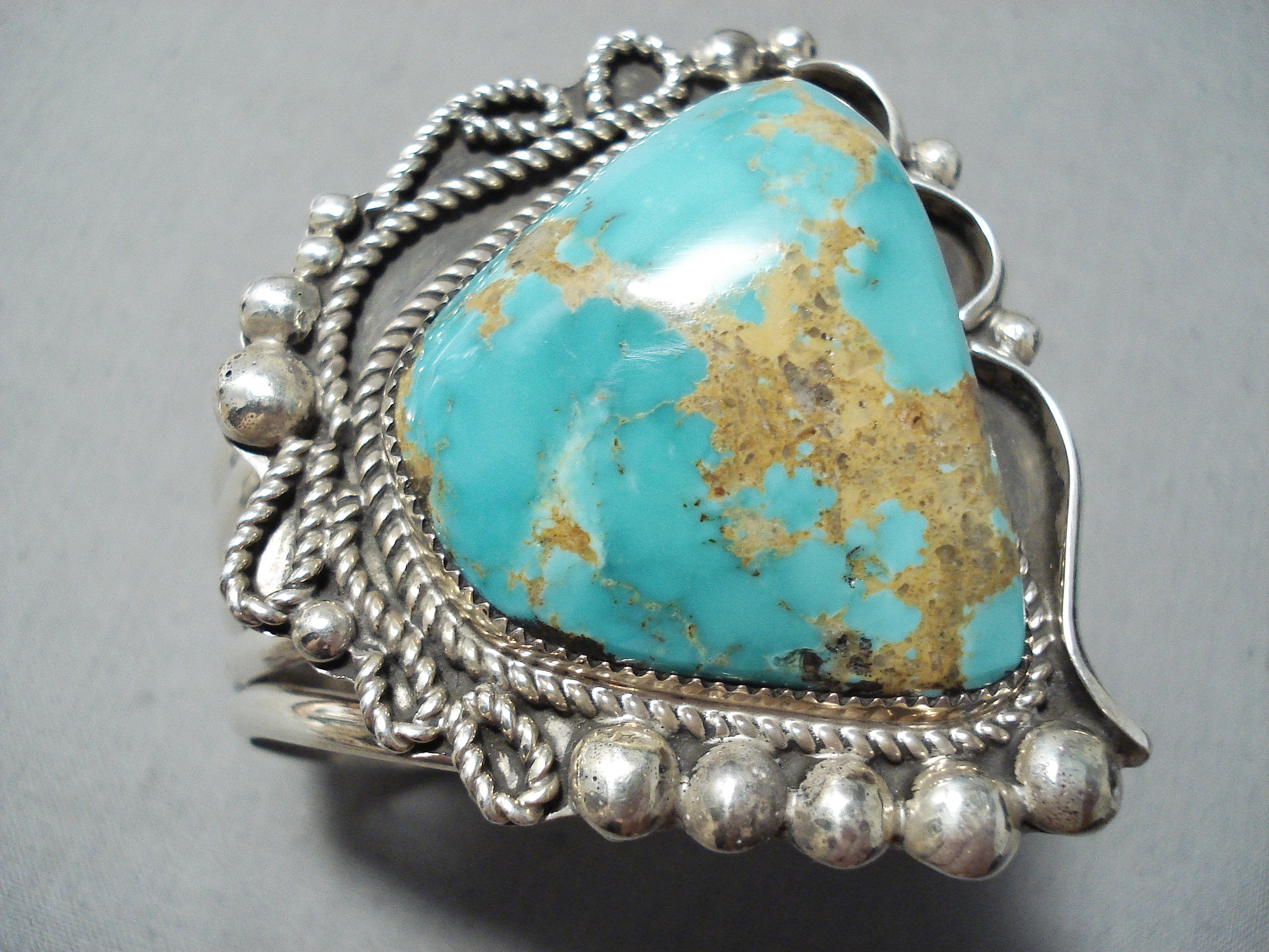 Ray Nez Native American Navajo Royston Turquoise Sterling Silver Huge ...