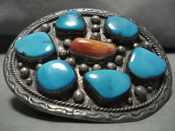 Huge Chunky Into The Deep Blue Vintage Navajo Turquoise Native America ...