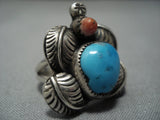 Important!! Vintage Navajo Native American Jewelry jewelry Carl And Irene Clark Turquoise Sterling Silver Rring-Nativo Arts