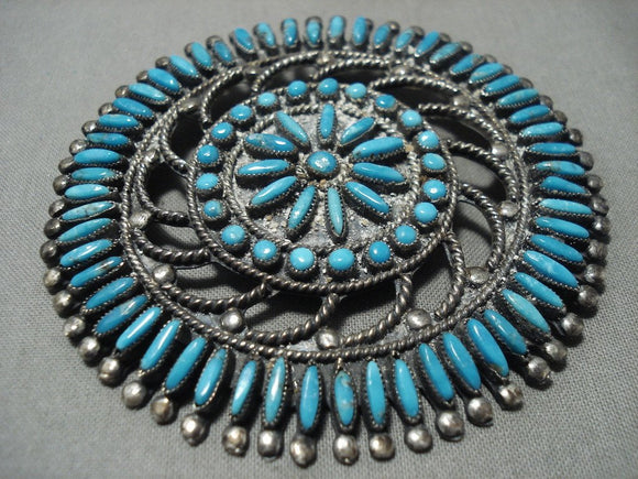 Intricacy Galore! Vintage Zuni/ Navajo Needle Turquoise Native