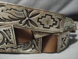 Rare Nez Vintage Native American Navajo Sterling Silver Concho Belt Old-Nativo Arts