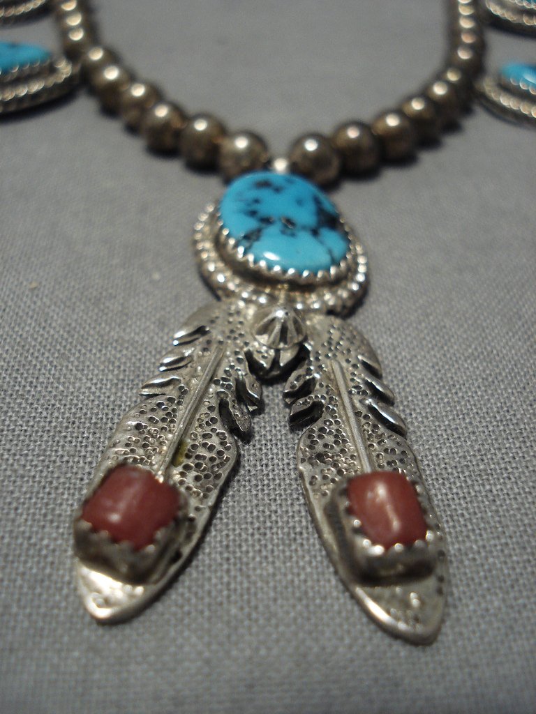 Rare Vintage Native American Jewelry Navajo Turquoise Coral Sterling S Nativo Arts